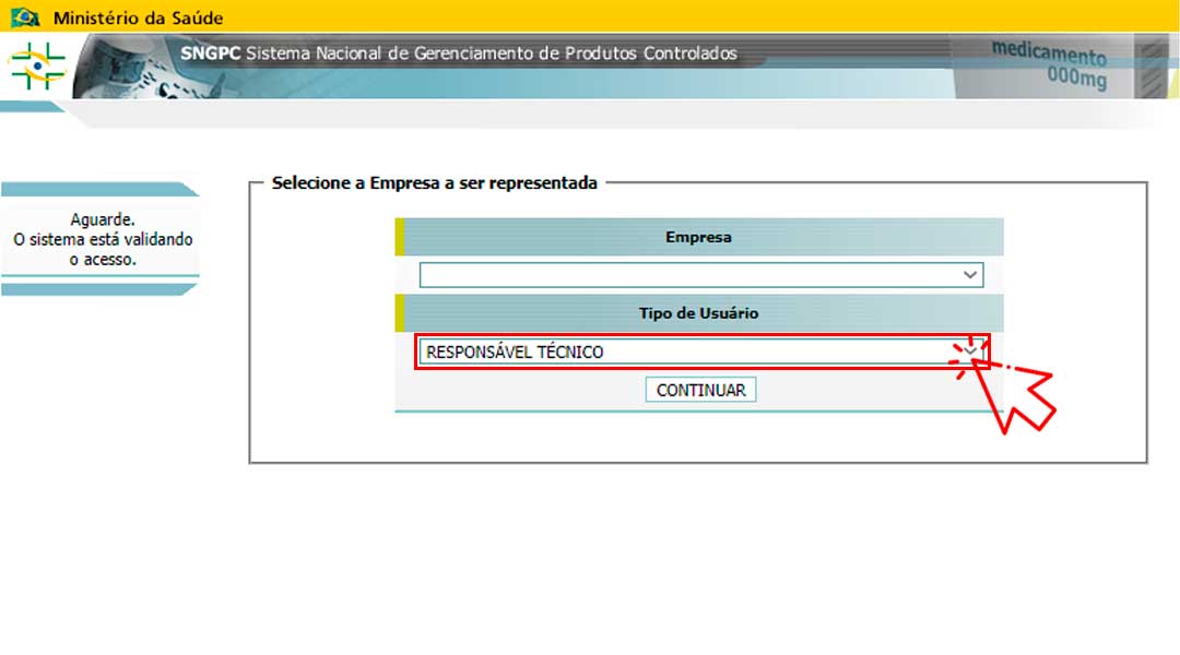 SNGPC Anvisa - acesso ao portal 