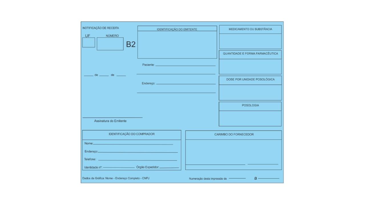 Como preencher Notificação de Receita Azul B2