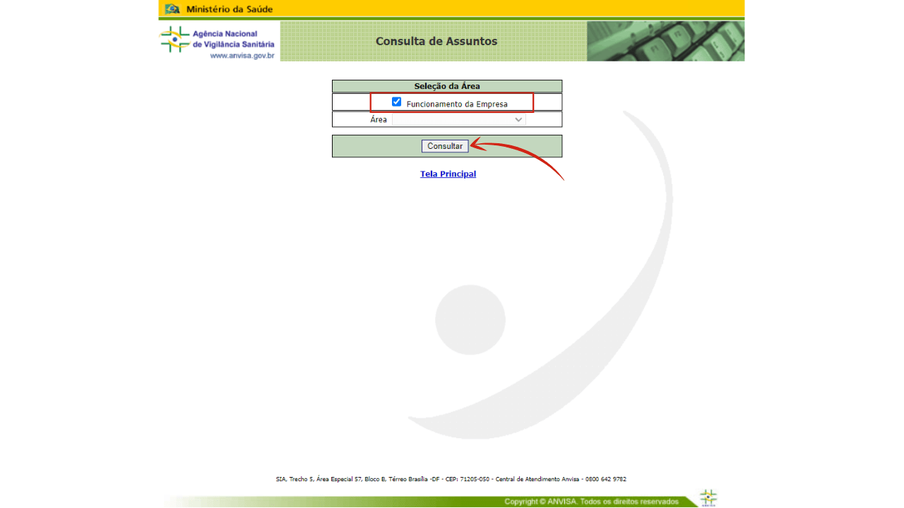Consulta de assuntos - código peticionamento