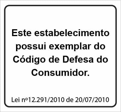 Placa Código de Defesa do Consumidor