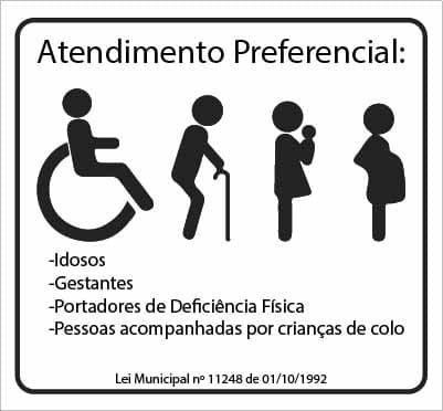 Placa de Atendimento Preferencial