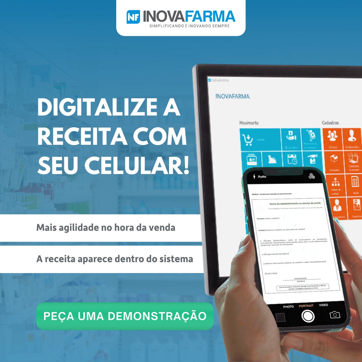 INOVAFARMA - Digitalize a receita pelo celular