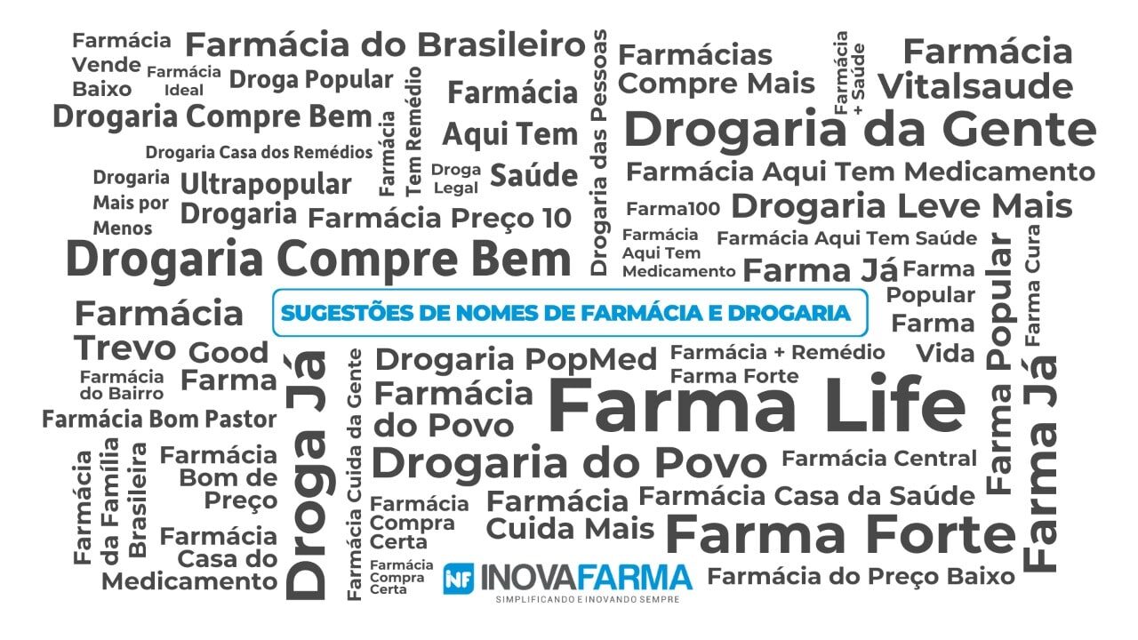 sugestões de nomes de farmácias e drogarias