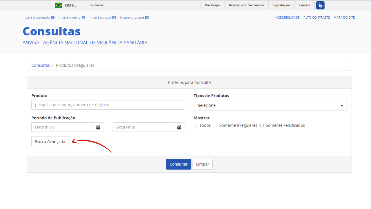 medicamentos proibidos - busca simples Anvisa