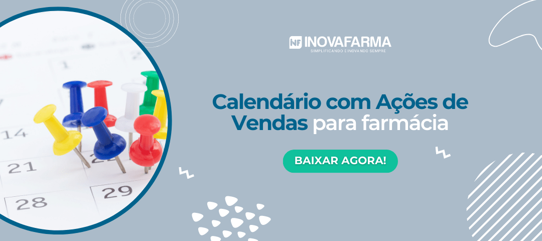 Calendário com ações de vendas para fazer na farmácia