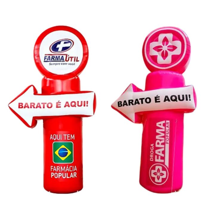 Trade Marketing para Farmácia - totem inflável