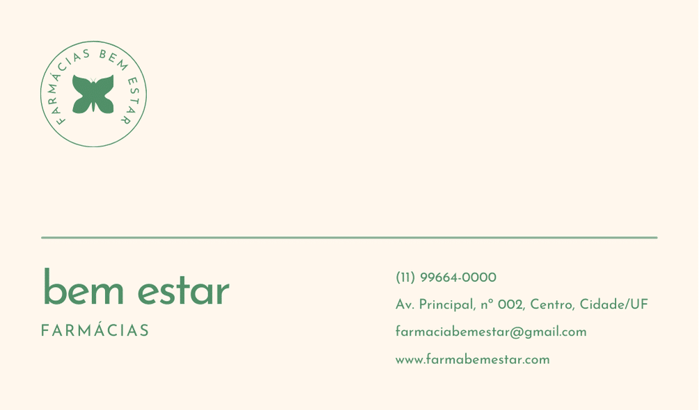 Cartão de Visita de Drogaria