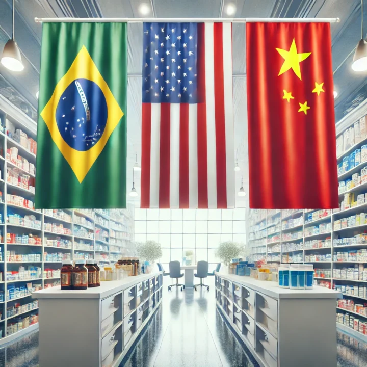 mercado farmacêutico - Brasil, EUA e China