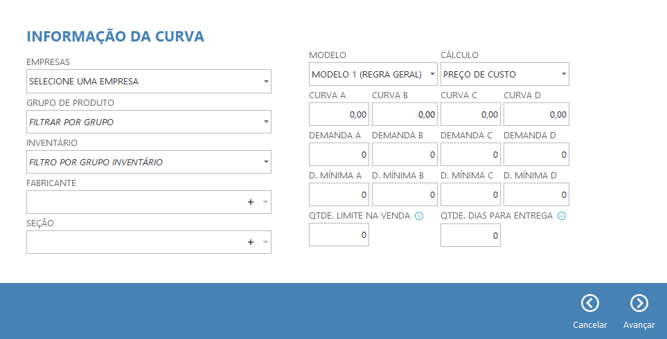 Agendamento de curva ABC - InovaFarma